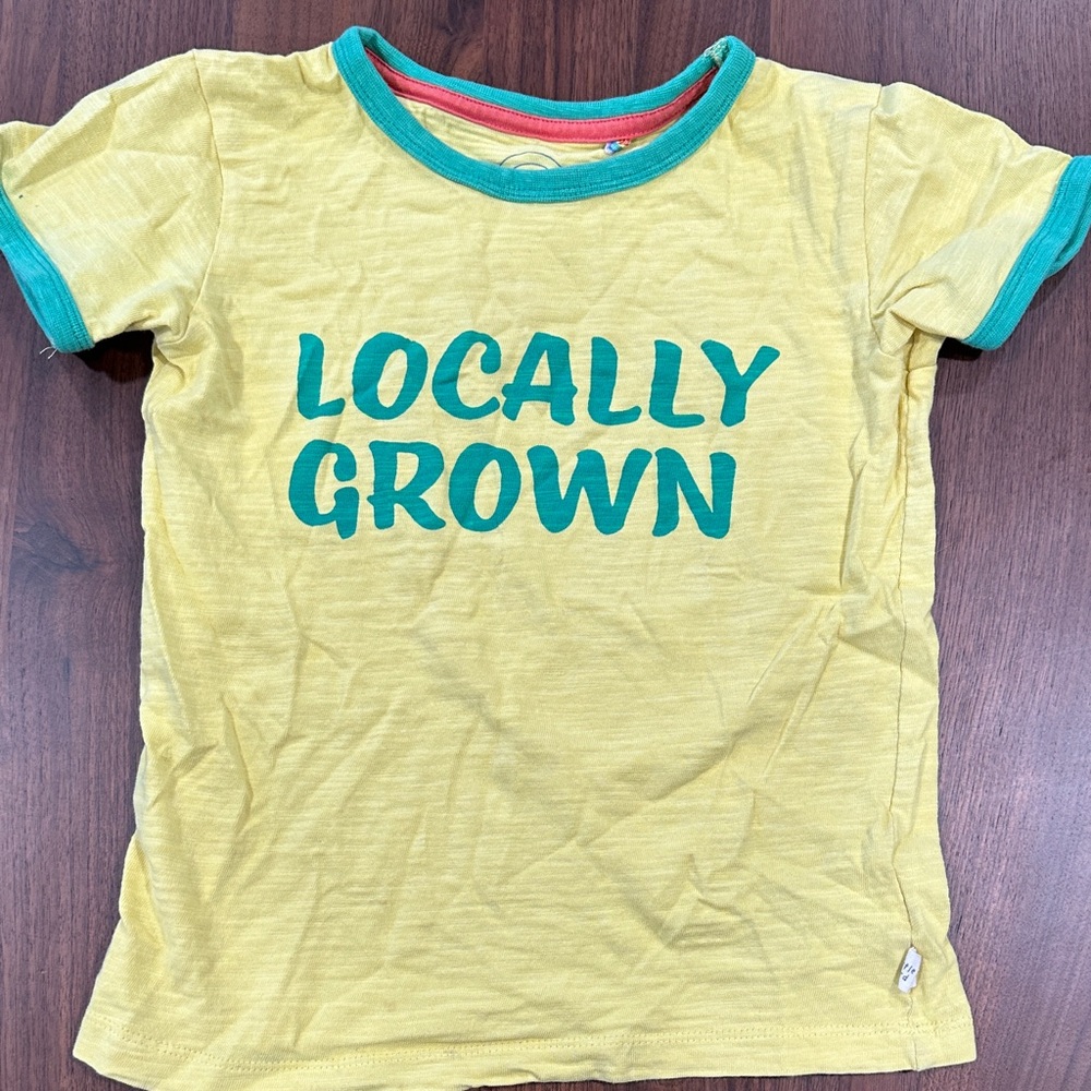 Locally Grown Kids' Yellow Tee with Green Accents